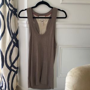Banana republic sweater tank with silk detail